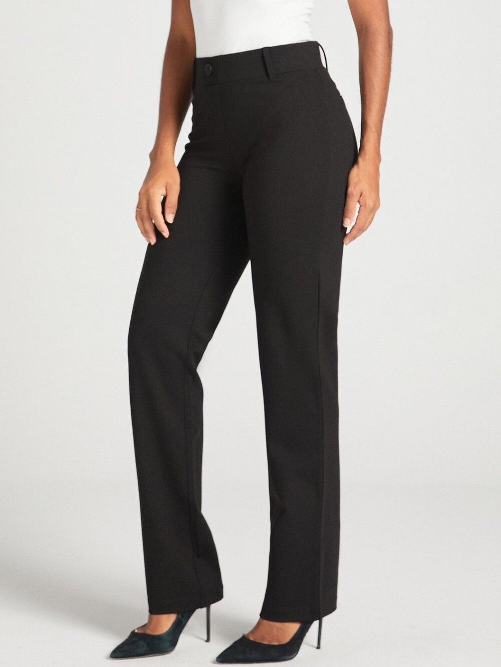 *New w/o Tags!* Classic DPYP™ Dress Pant Yoga Pant | Straight (Black) Size 16/18 - Picture 3 of 6